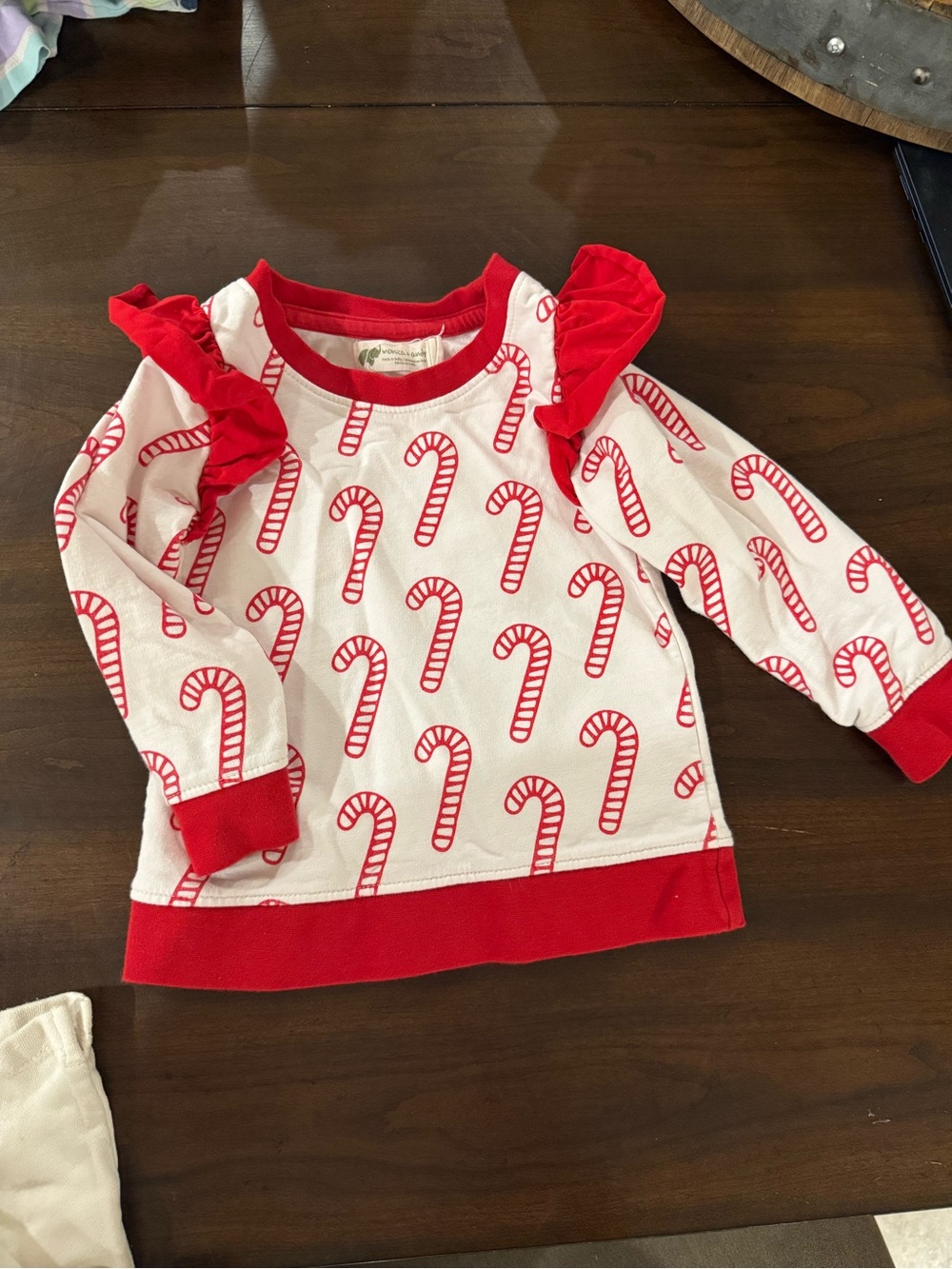 Girls double ruffle sweatshirt